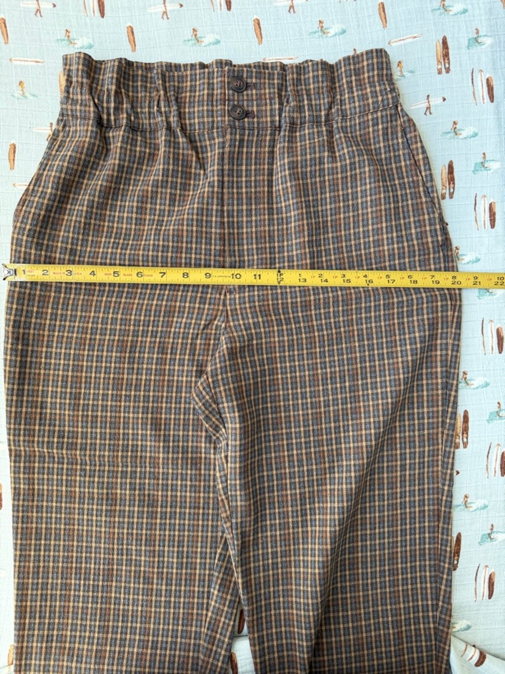 Madewell Brown and Gray Plaid pants - Picture 7 of 11